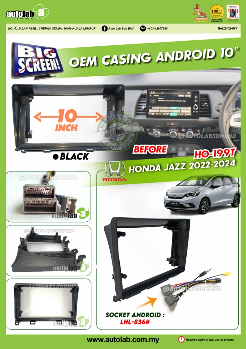 HONDA JAZZ CASING 10" 2022-2026