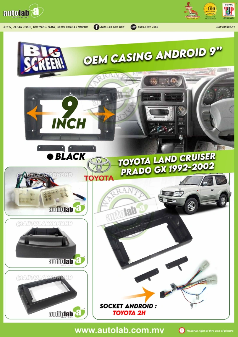 TOYOTA PRADO GX CASING 9" 1992-2002