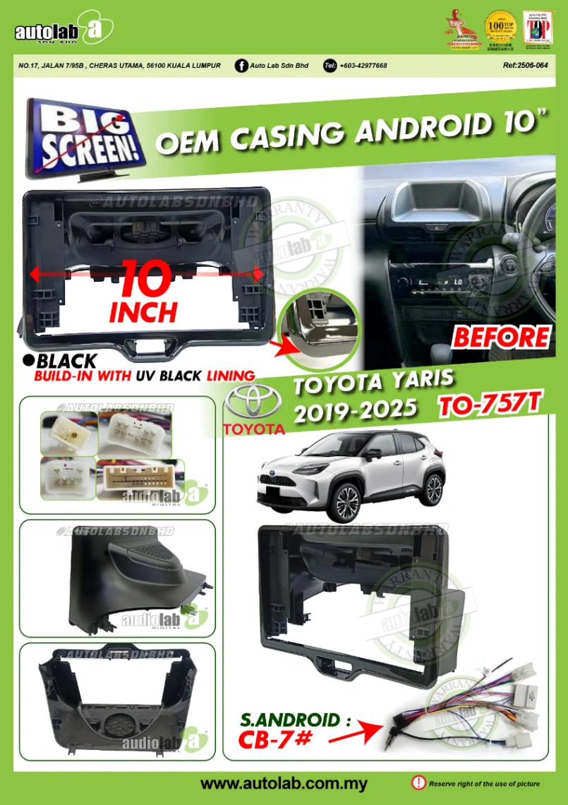 TOYOTA YARIS CROSS CASING 10" 2019-2026