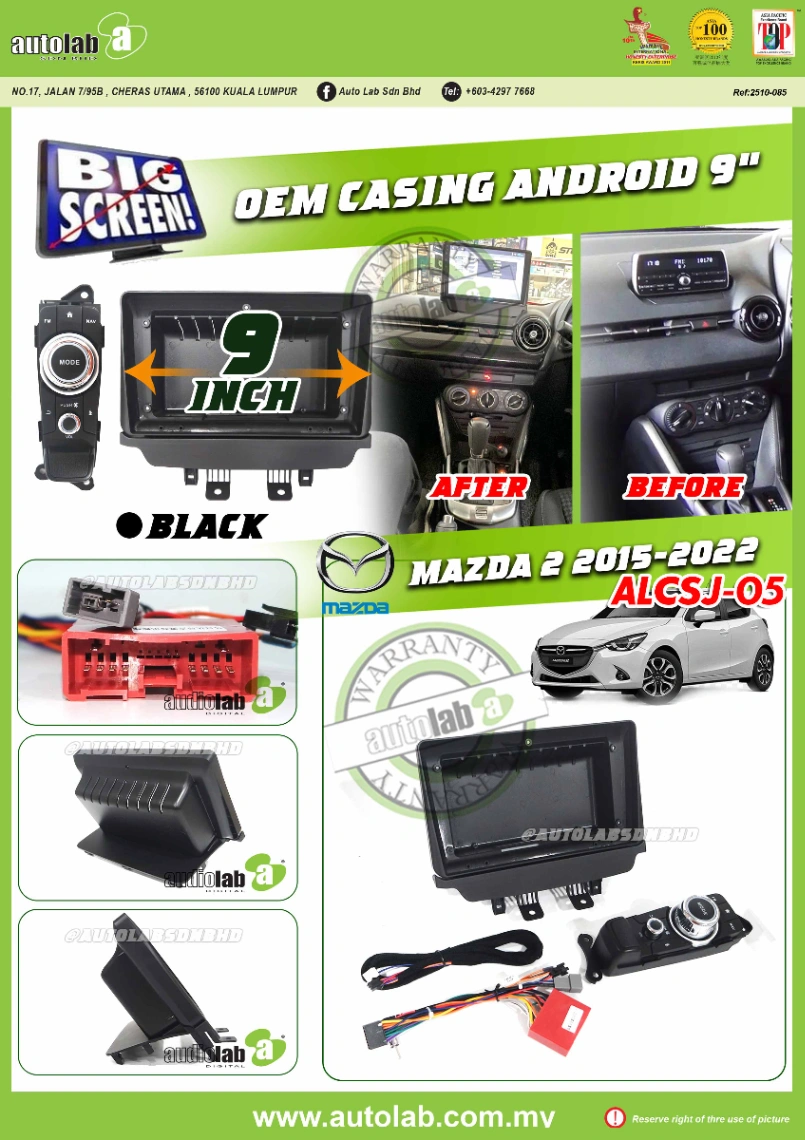 MAZDA 2 / CX-3 CASING 9" 2015-2022