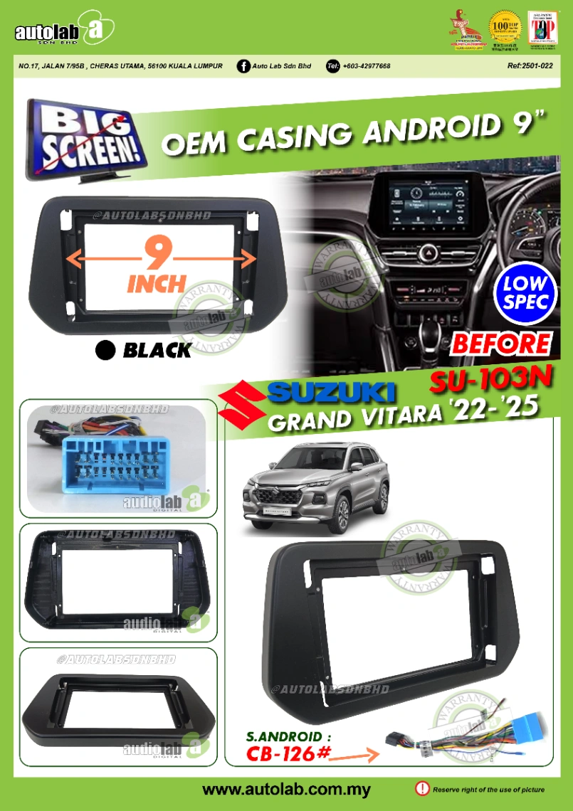 SUZUKI GRAND VITARA CASING 9" 2022-2025