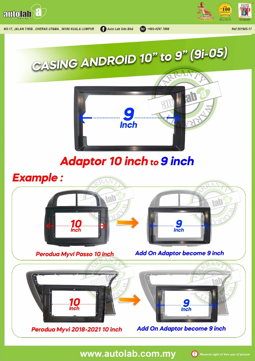 UNIVERSAL CASING 10" TO 9" (ADAPTOR)