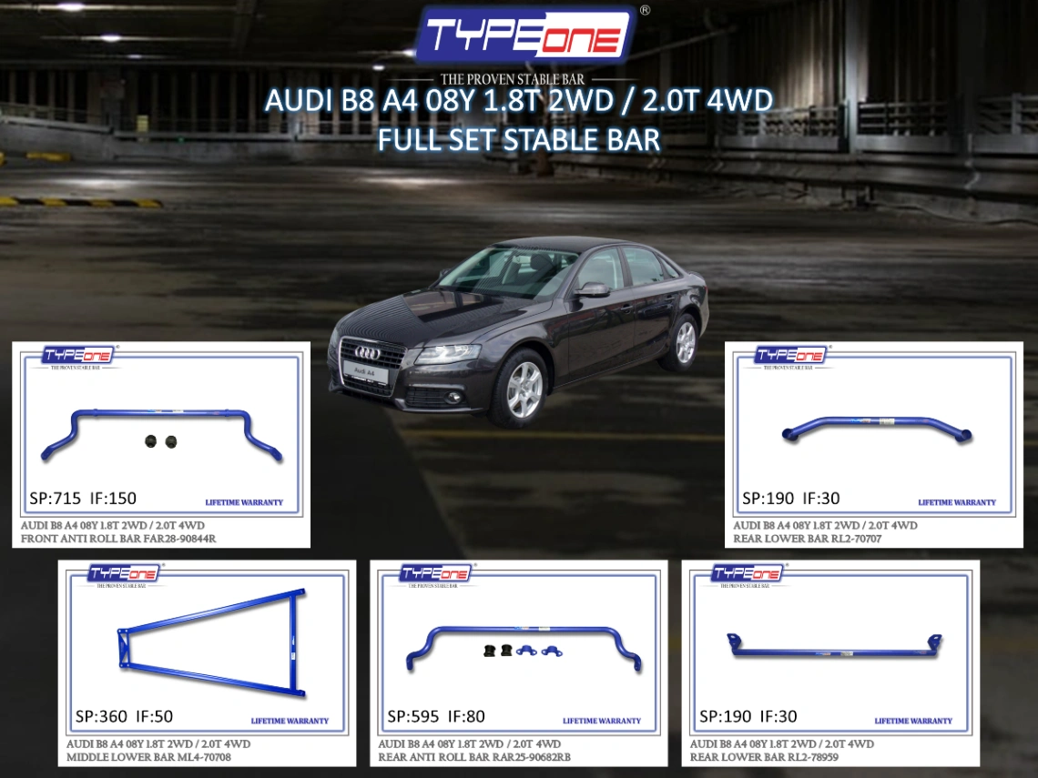 (TYPE ONE) AUDI B8 A4 08Y 1.8T 2WD OR 2.0T 4WD