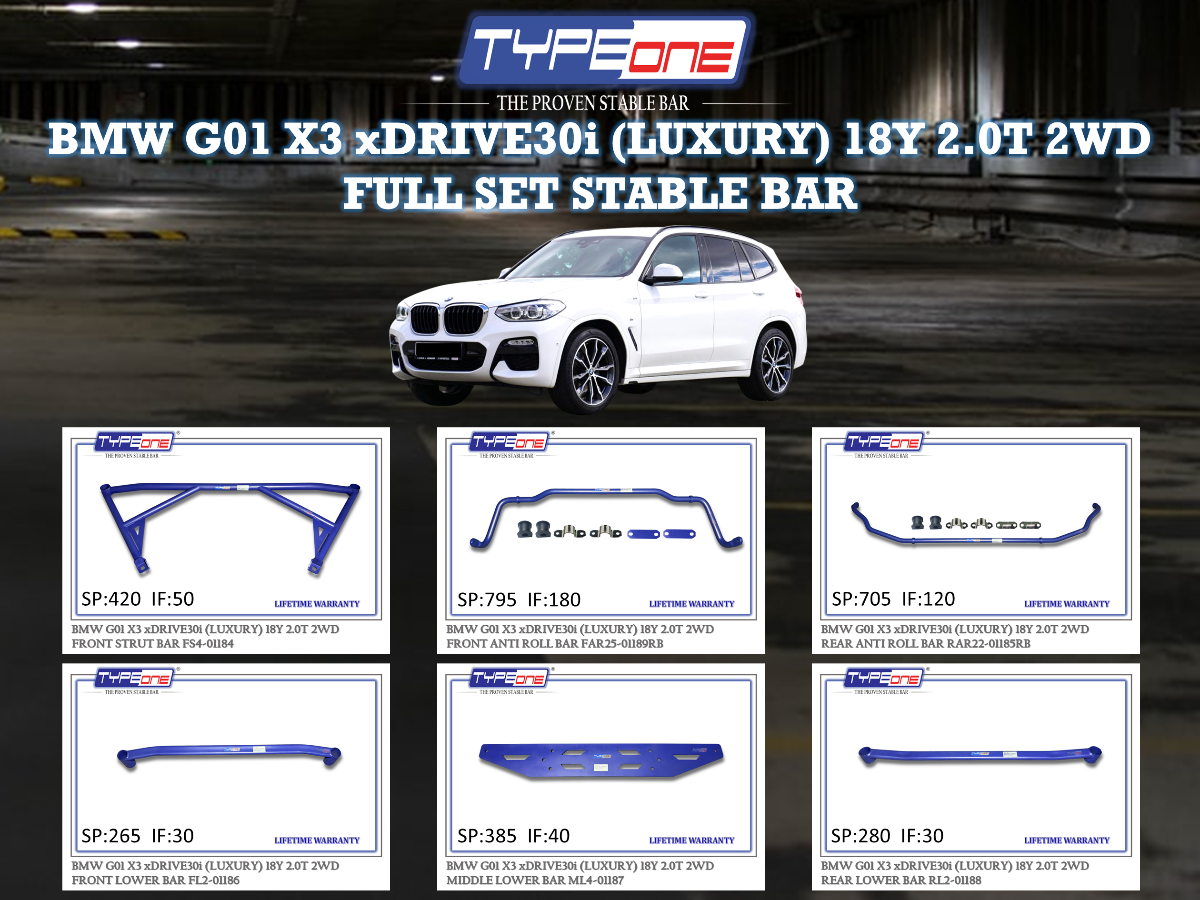 (TYPEONE) BMW G01 X3 xDRIVE30i (LUXURY) 18Y 2.0T 2WD