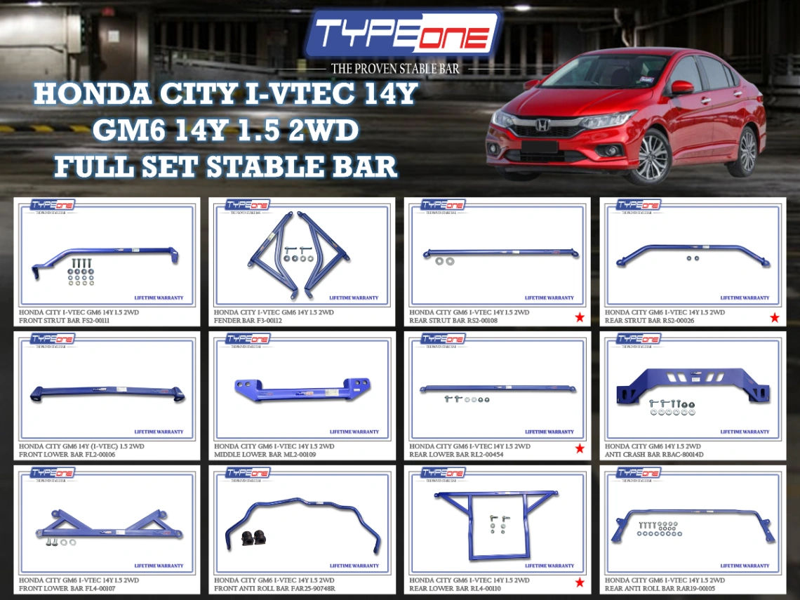 (TYPEONE) HONDA CITY I-VTEC 14Y GM6 14Y 1.5 2WD