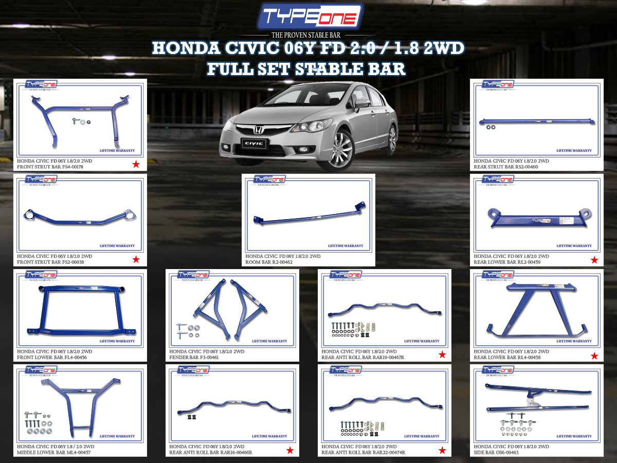 (TYPEONE) HONDA CIVIC 06Y FD 1.8 OR 2.0 2WD