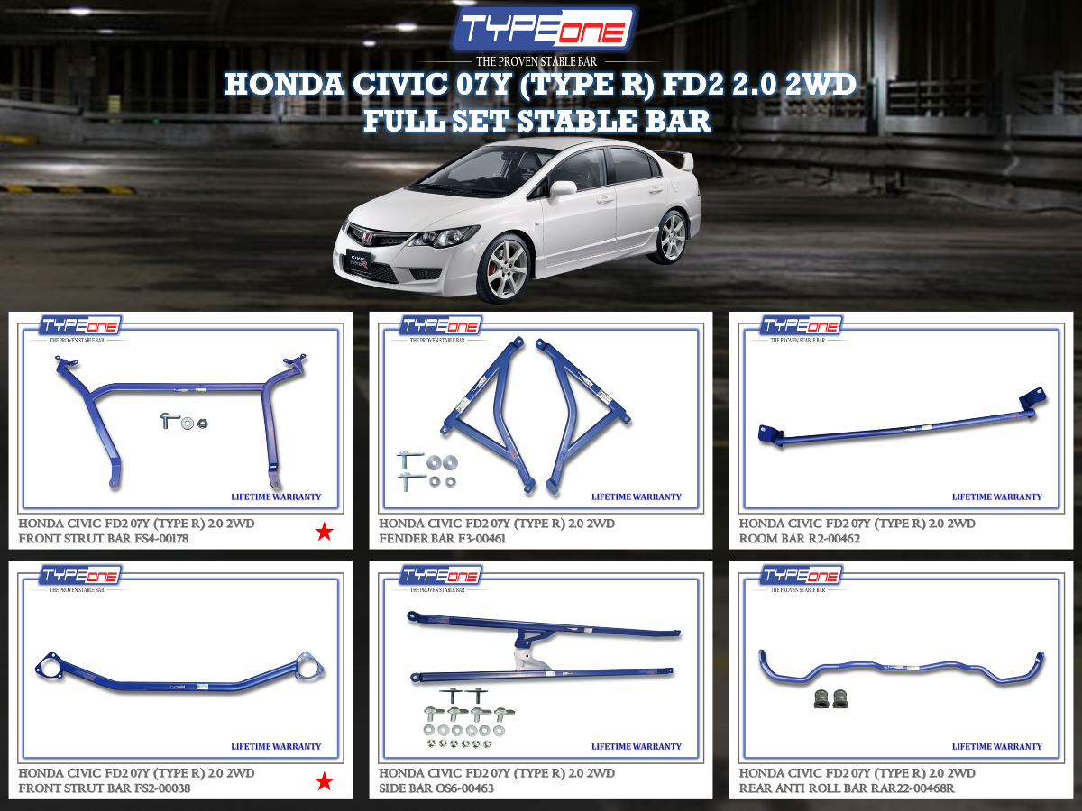 (TYPEONE) HONDA CIVIC 07Y (TYPE R) FD2 2.0 2WD
