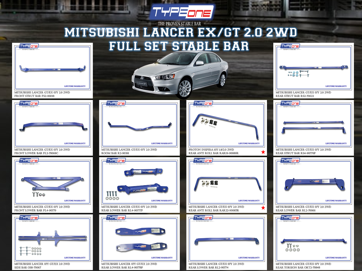 (TYPEONE) MITSUBISHI LANCER 07Y EX OR GT 2.0 2WD