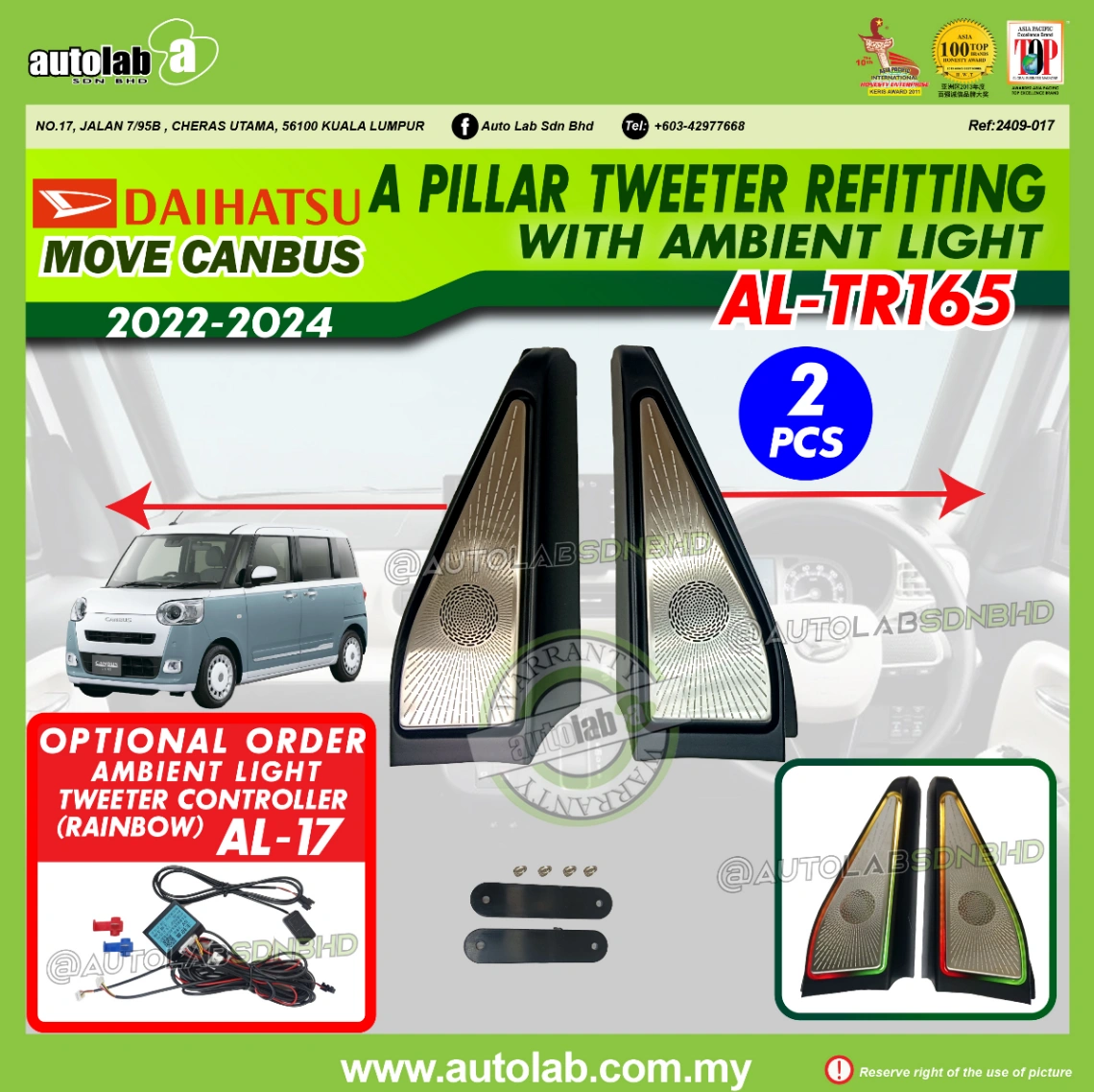 A PILLAR TWEETER REFITTING DAIHATSU