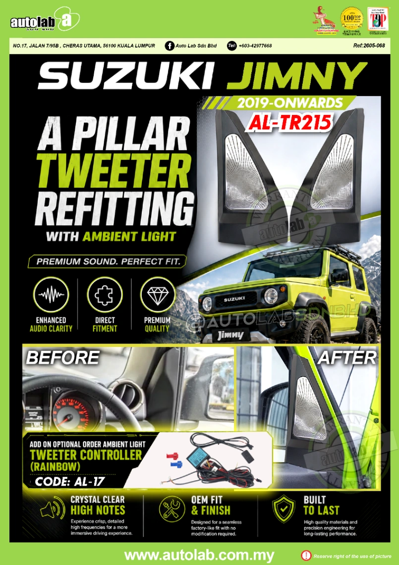 A PILLAR TWEETER REFITTING SUZUKI