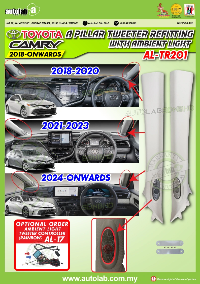 A PILLAR TWEETER REFITTING TOYOTA