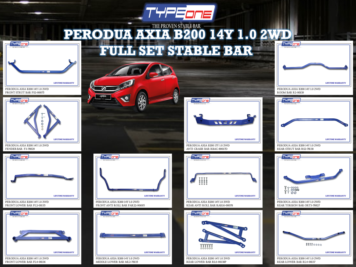 (TYPEONE) PERODUA AXIA B200 14Y 1.0 2WD