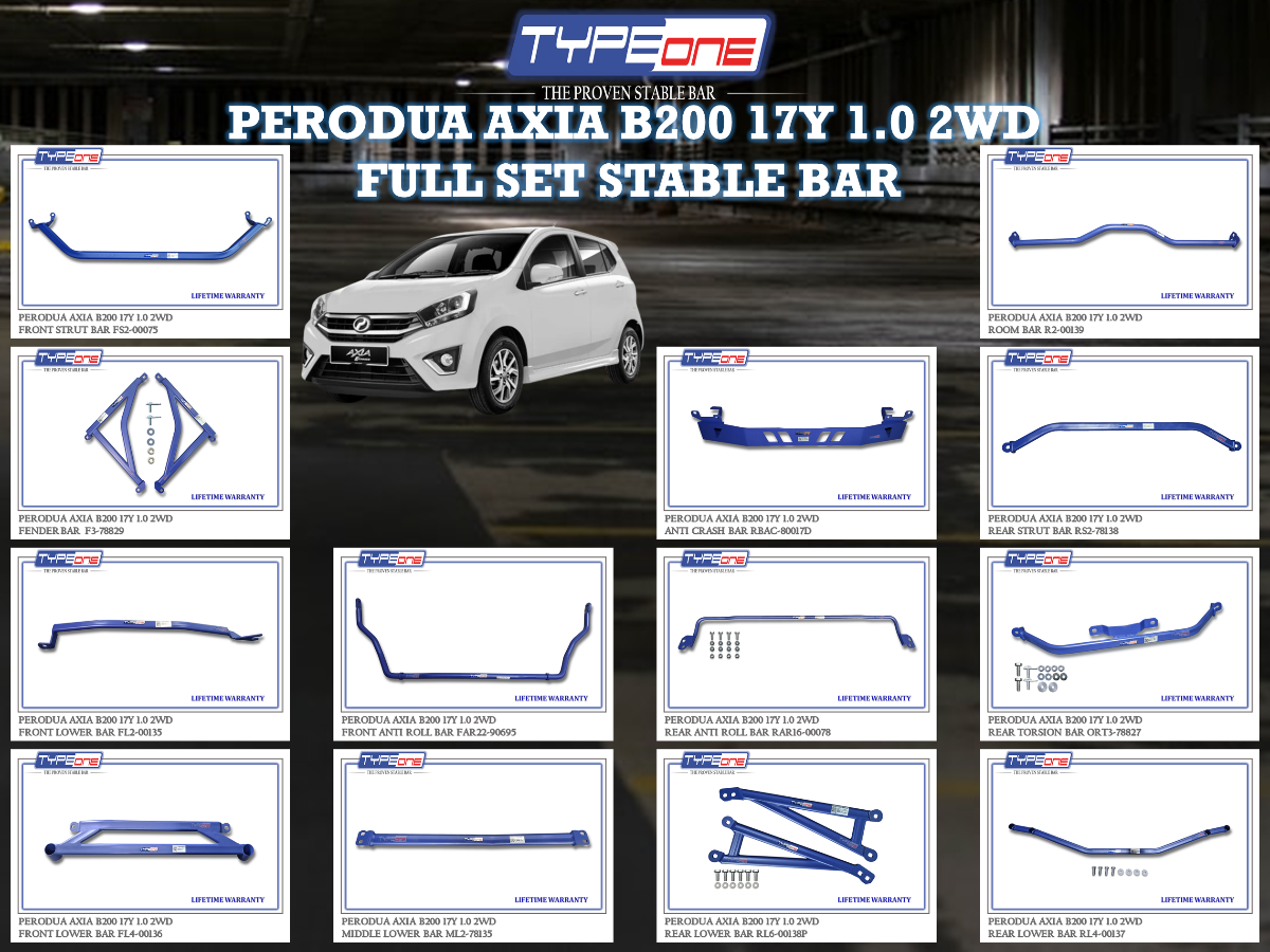 (TYPEONE) PERODUA AXIA B200 17Y 1.0 2WD