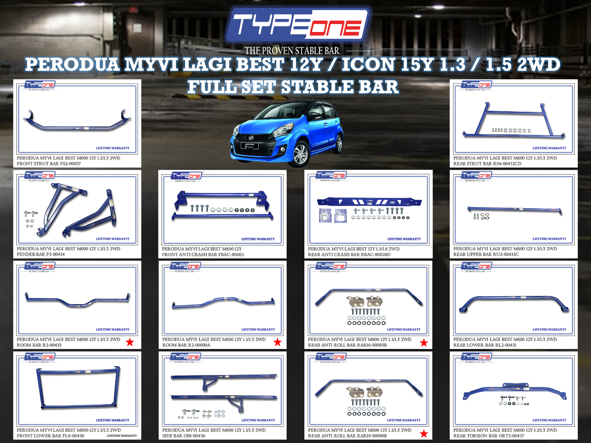 (TYPEONE) PERODUA MYVI LAGI BEST 12Y 1.3 OR 1.5 2WD