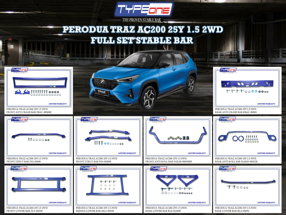 (TYPEONE) PERODUA TRAZ AC200 25Y 1.5 2WD