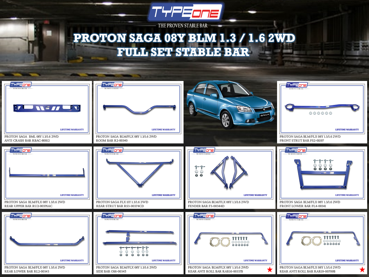 (TYPEONE) PROTON SAGA 08Y BLM 1.3 - 1.6 2WD