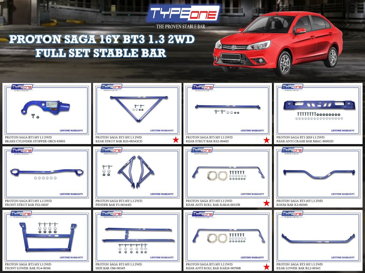 (TYPEONE) PROTON SAGA 16Y BT3 1.3 2WD