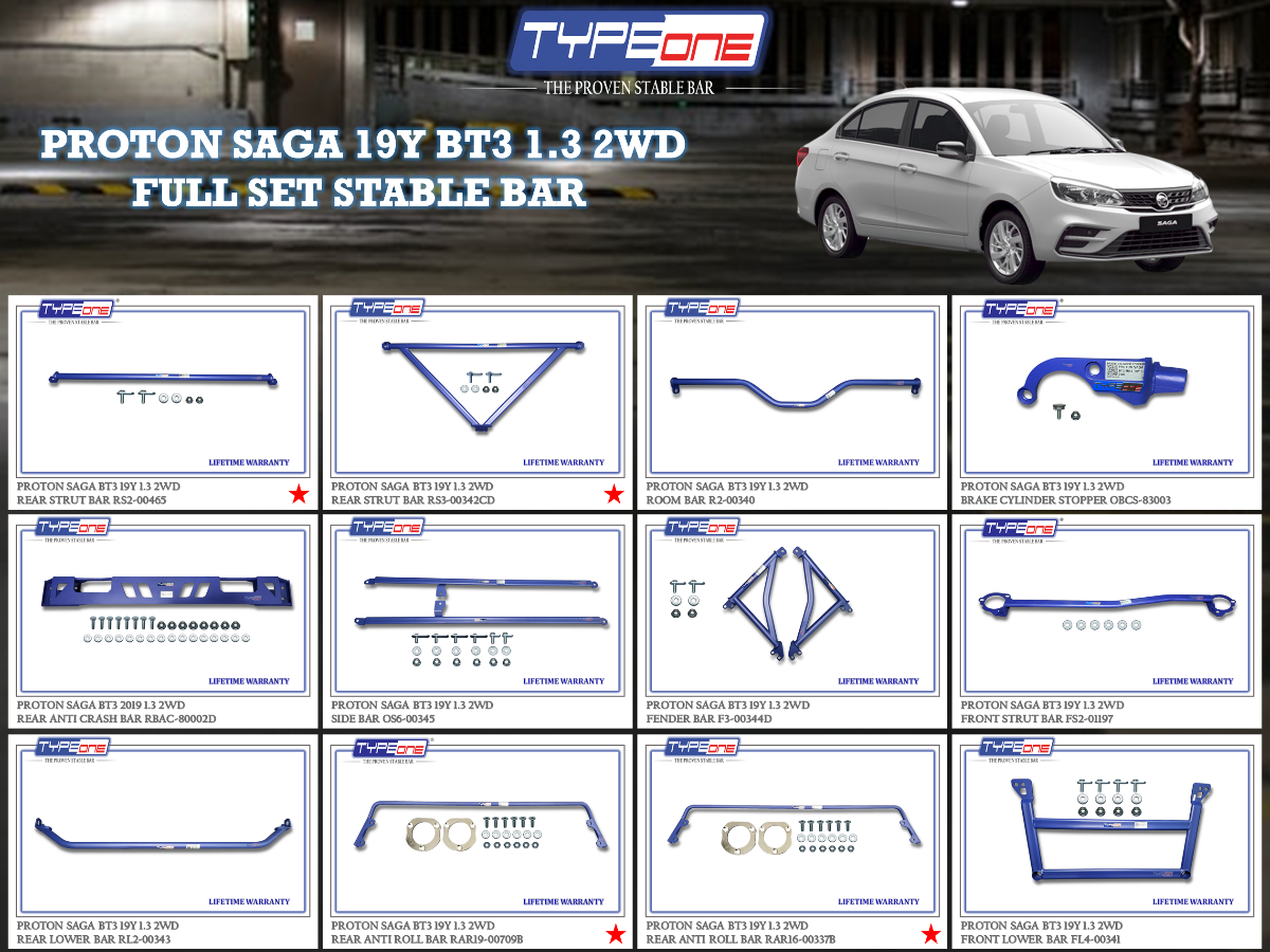 (TYPEONE) PROTON SAGA 19Y BT3 1.3 2WD