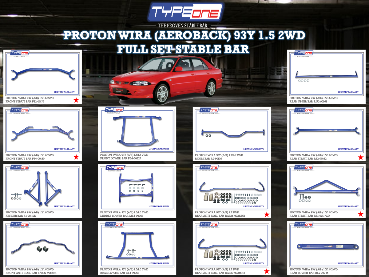(TYPEONE) PROTON WIRA (AEROBACK) 93Y 1.5 / 1.6 2WD
