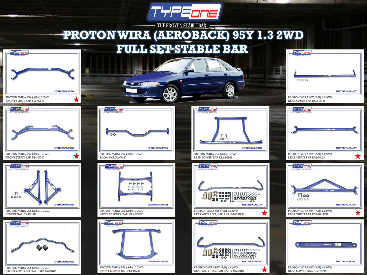 (TYPEONE) PROTON WIRA (AEROBACK) 95Y 1.3 2WD