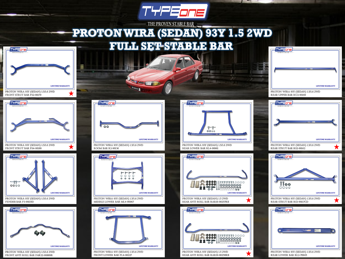 (TYPEONE) PROTON WIRA (SEDAN) 93Y 1.5 / 1.6 2WD