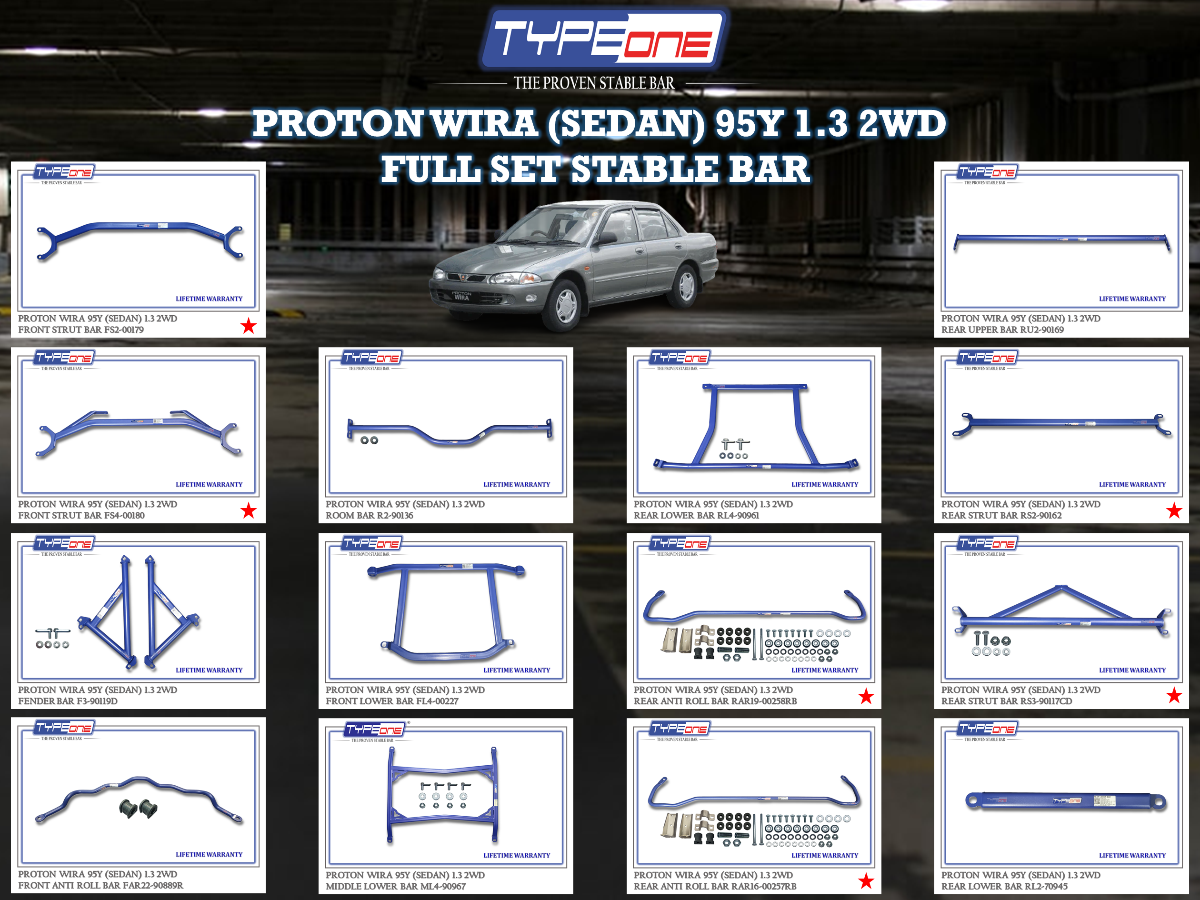 (TYPEONE) PROTON WIRA (SEDAN) 95Y 1.3 2WD