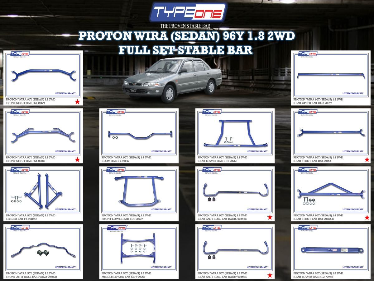 (TYPEONE) PROTON WIRA (SEDAN) 96Y 1.8 2WD