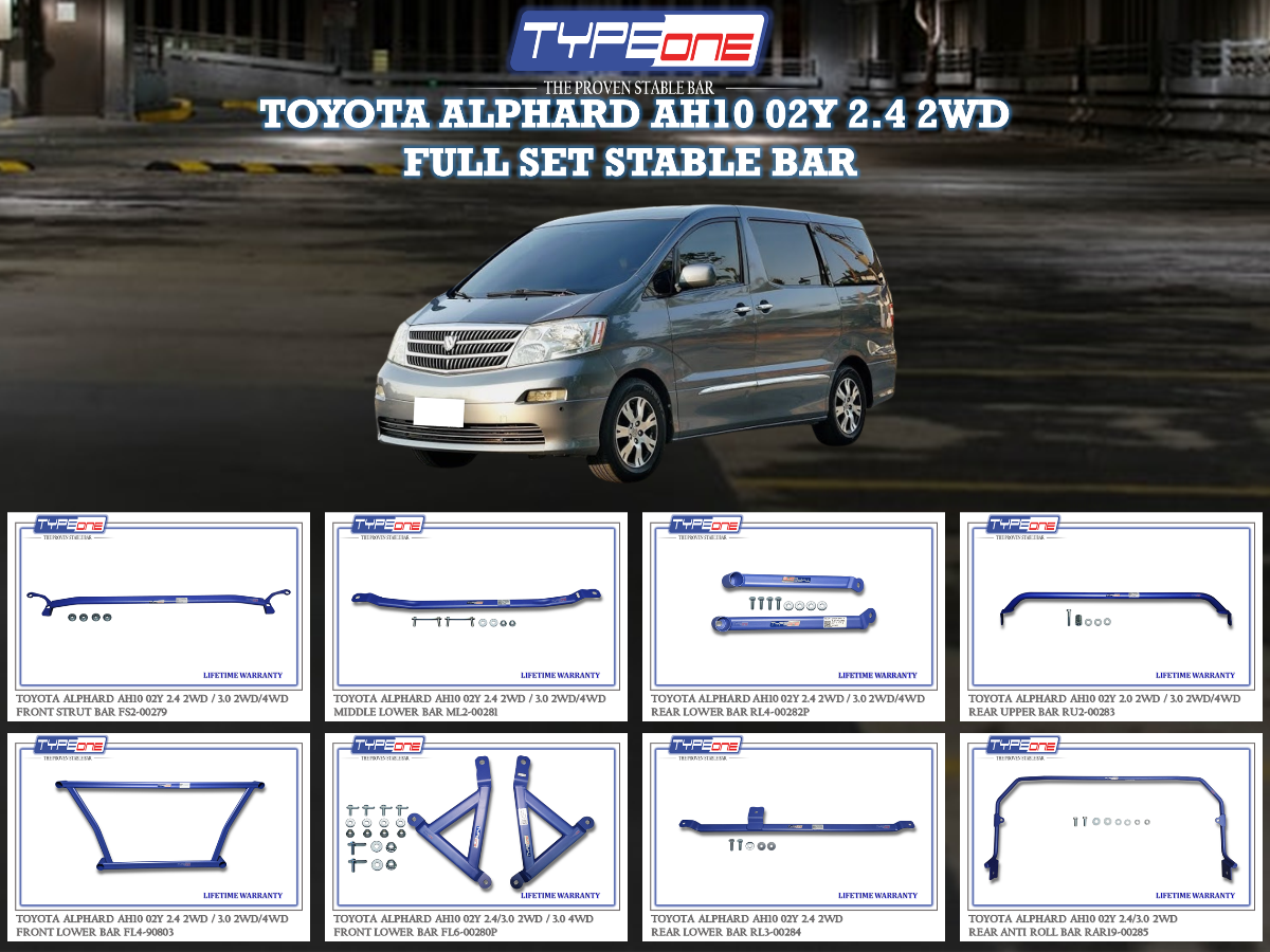 (TYPEONE) TOYOTA ALPHARD AH10 02Y 2.4 OR 3.0 2WD