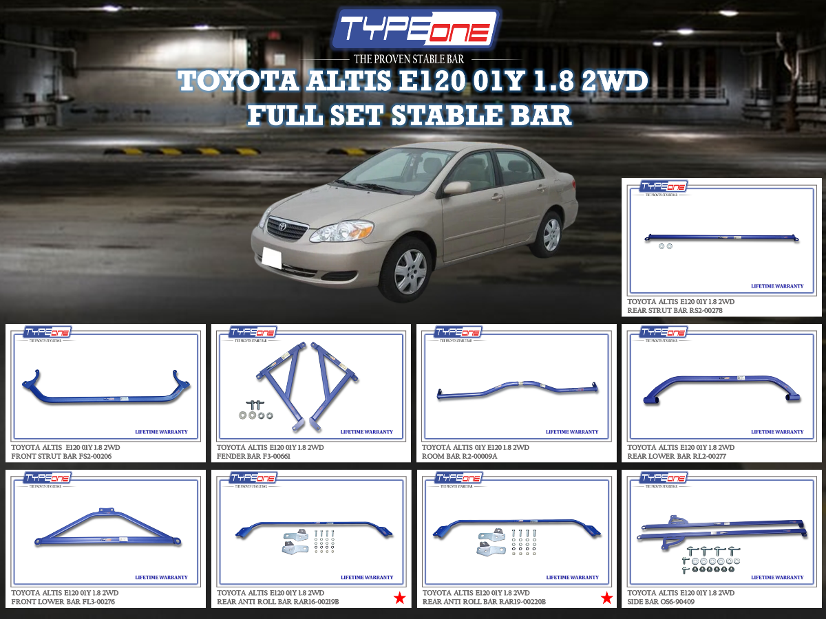 (TYPEONE) TOYOTA ALTIS 01Y E120 1.8 2WD