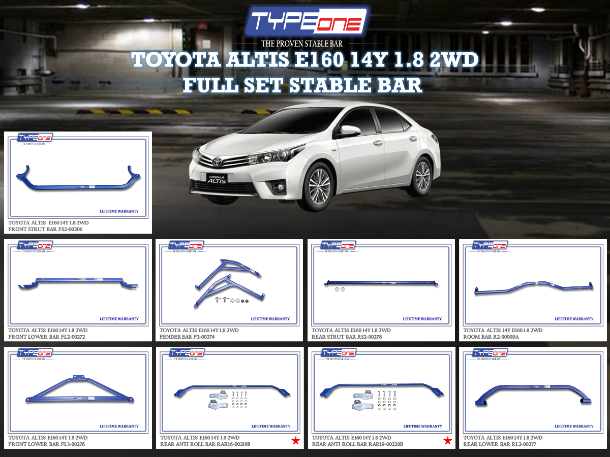 (TYPEONE) TOYOTA ALTIS 14Y E160 1.8 2WD