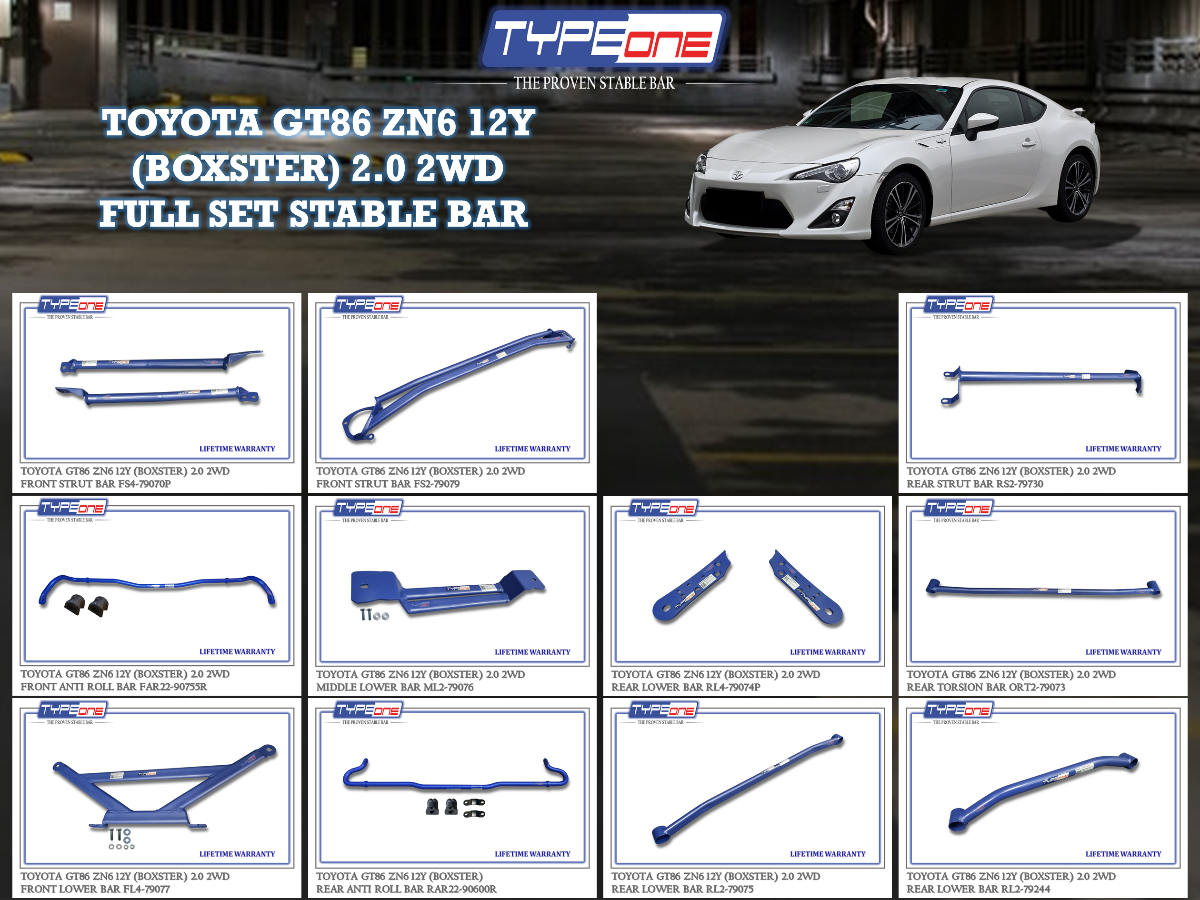 (TYPEONE) TOYOTA GT86 ZN6 12Y (BOXSTER) 2.0 2WD