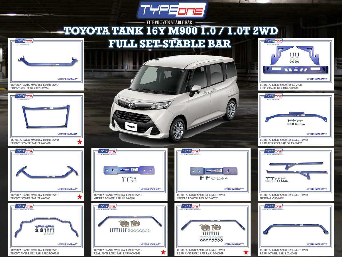 (TYPEONE) TOYOTA TANK 16Y M900 1.0 OR 1.0T 2WD