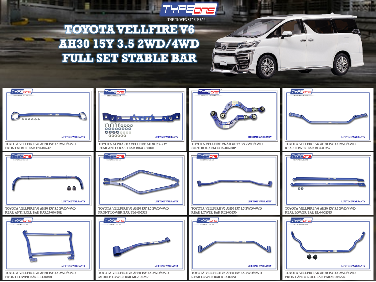 (TYPEONE) TOYOTA VELLFIRE V6 AH30 15Y 3.5 2WD & 4WD