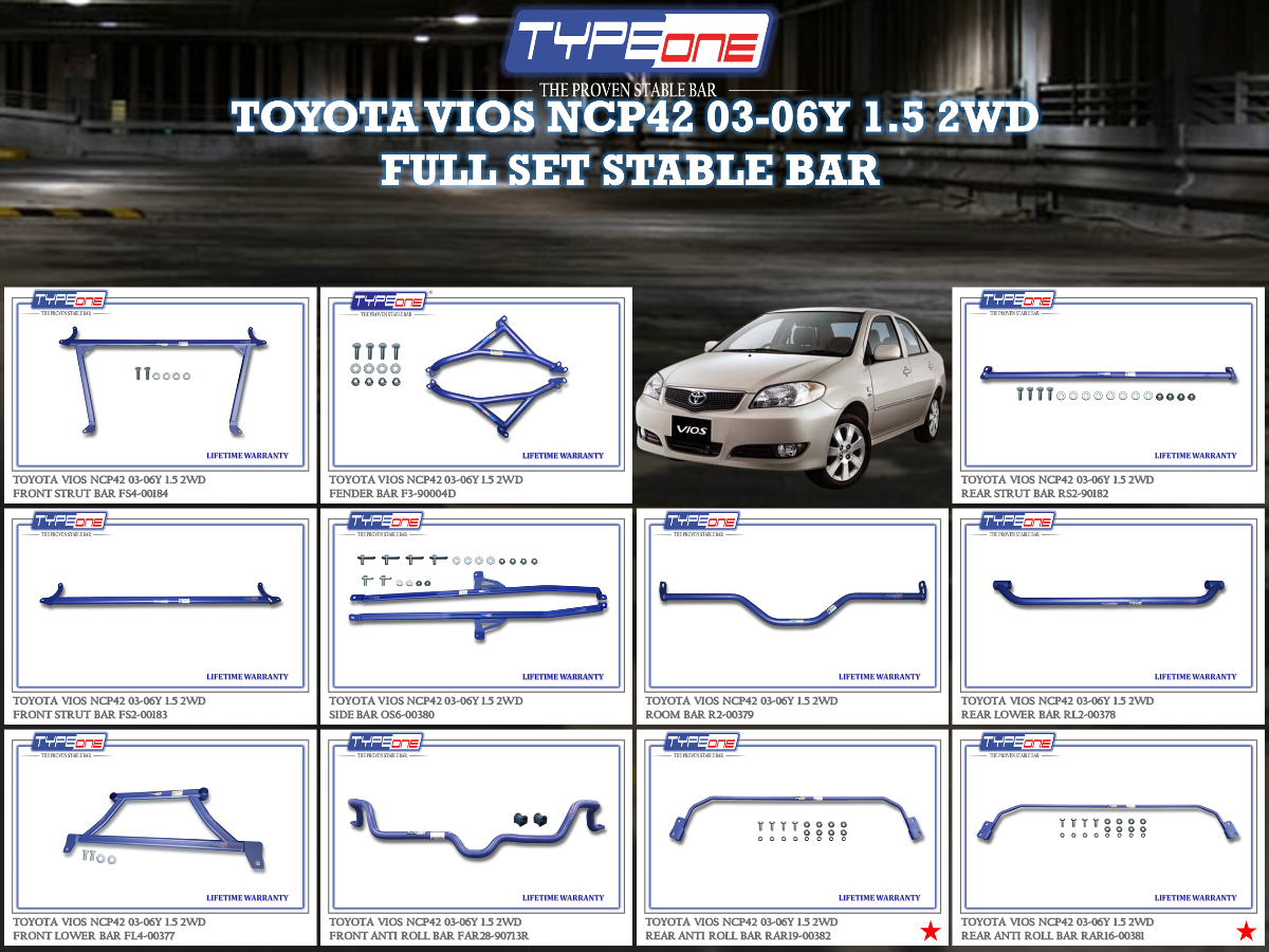 (TYPEONE) TOYOTA VIOS NCP42 03-06Y 1.5 2WD