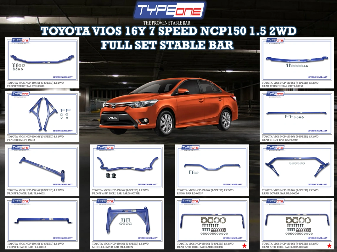 (TYPEONE) TOYOTA VIOS 16Y 7 SPEED NCP150 1.5 2WD