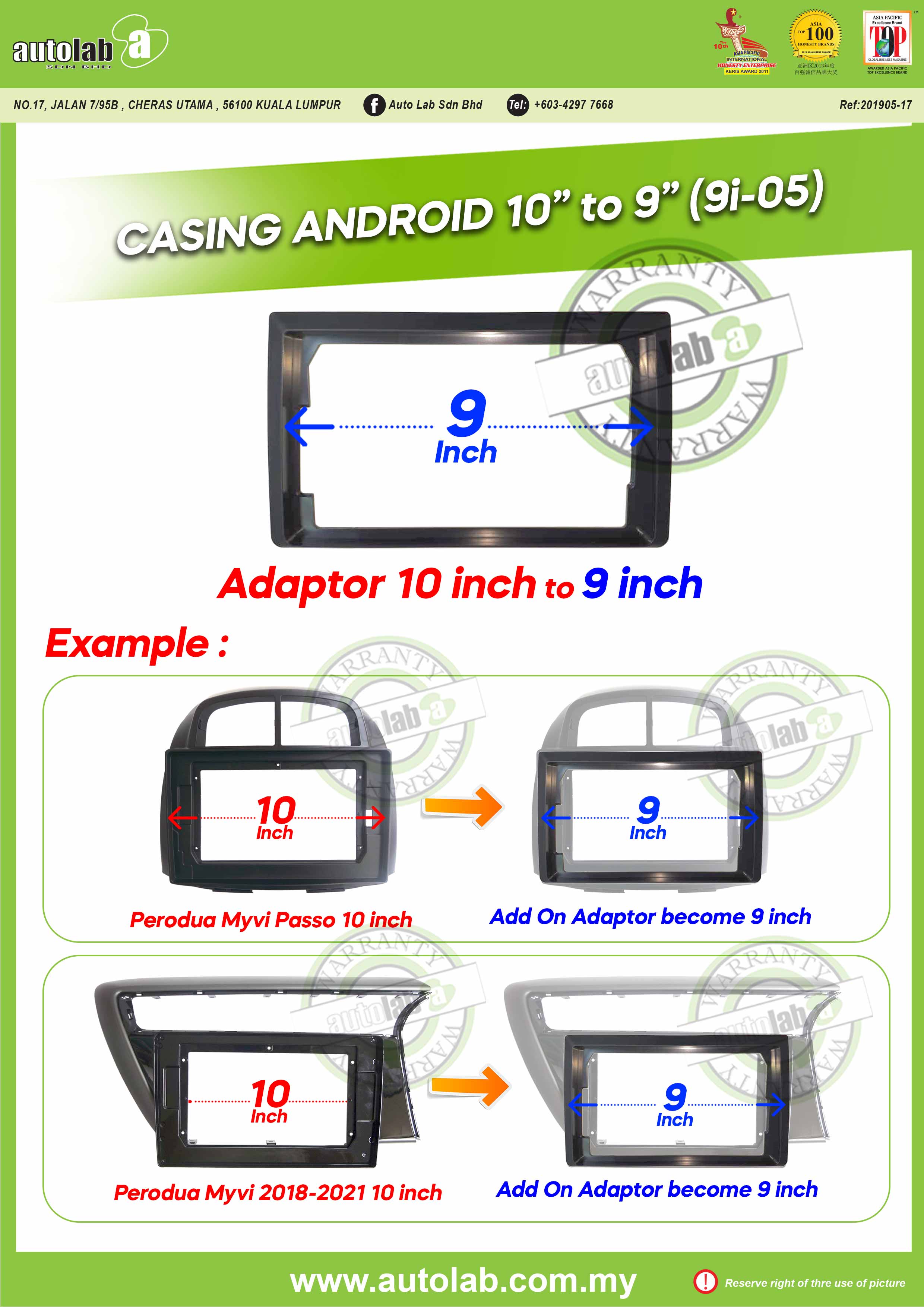 UNIVERSAL CASING 10" TO 9" (ADAPTOR)