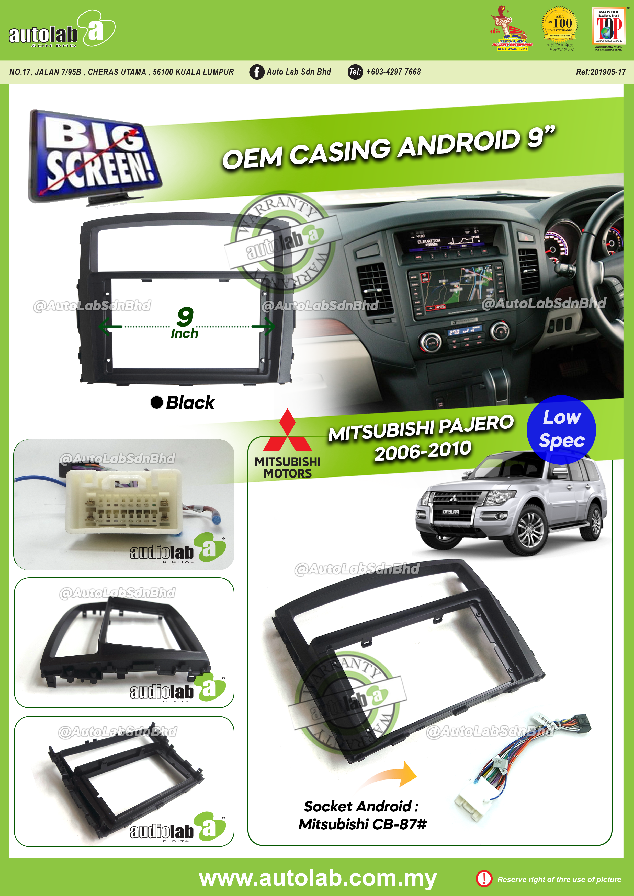 MITSUBISHI PAJERO CASING 9" 2006-2010