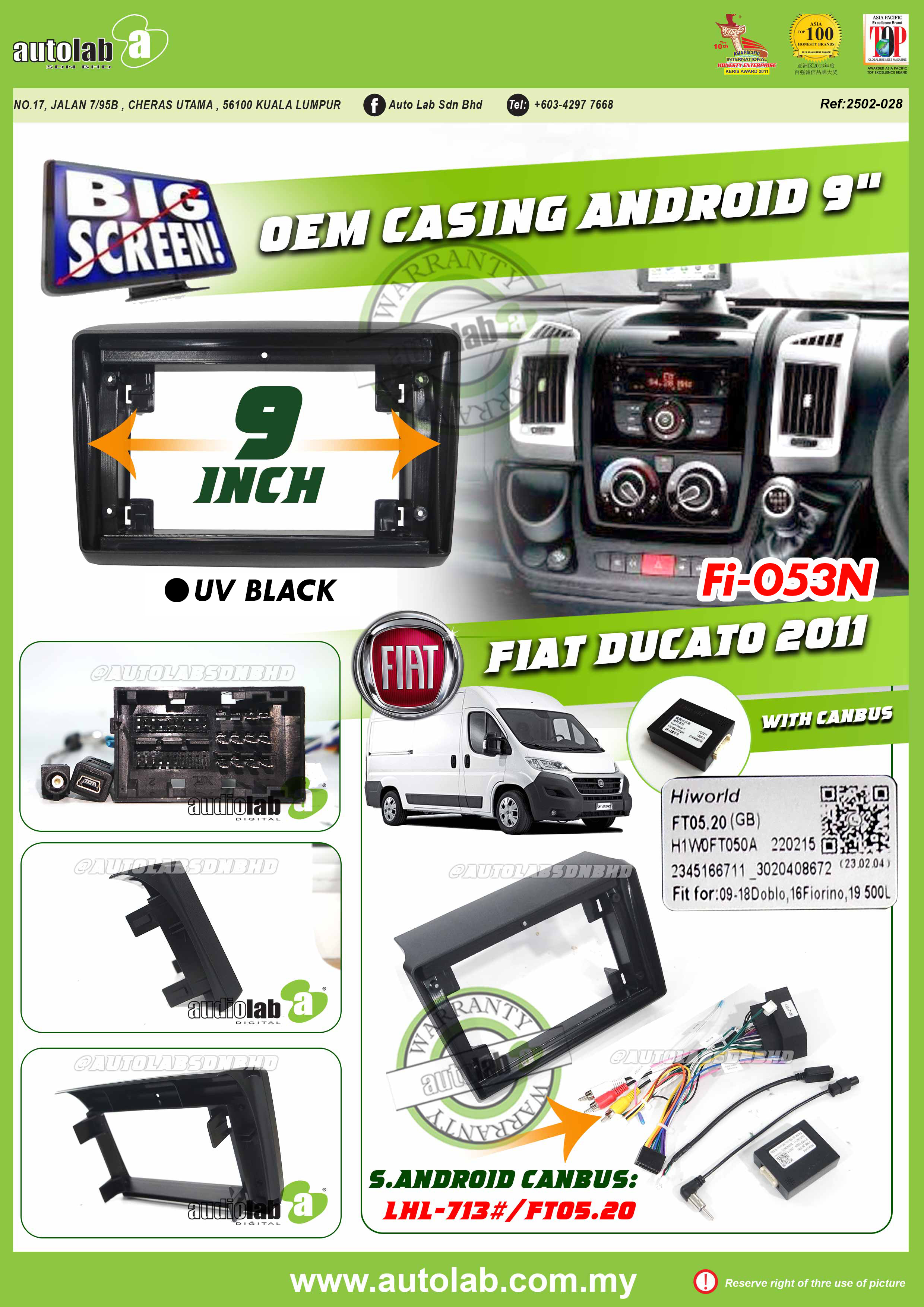 FIAT DUCATO CASING 9" 2011
