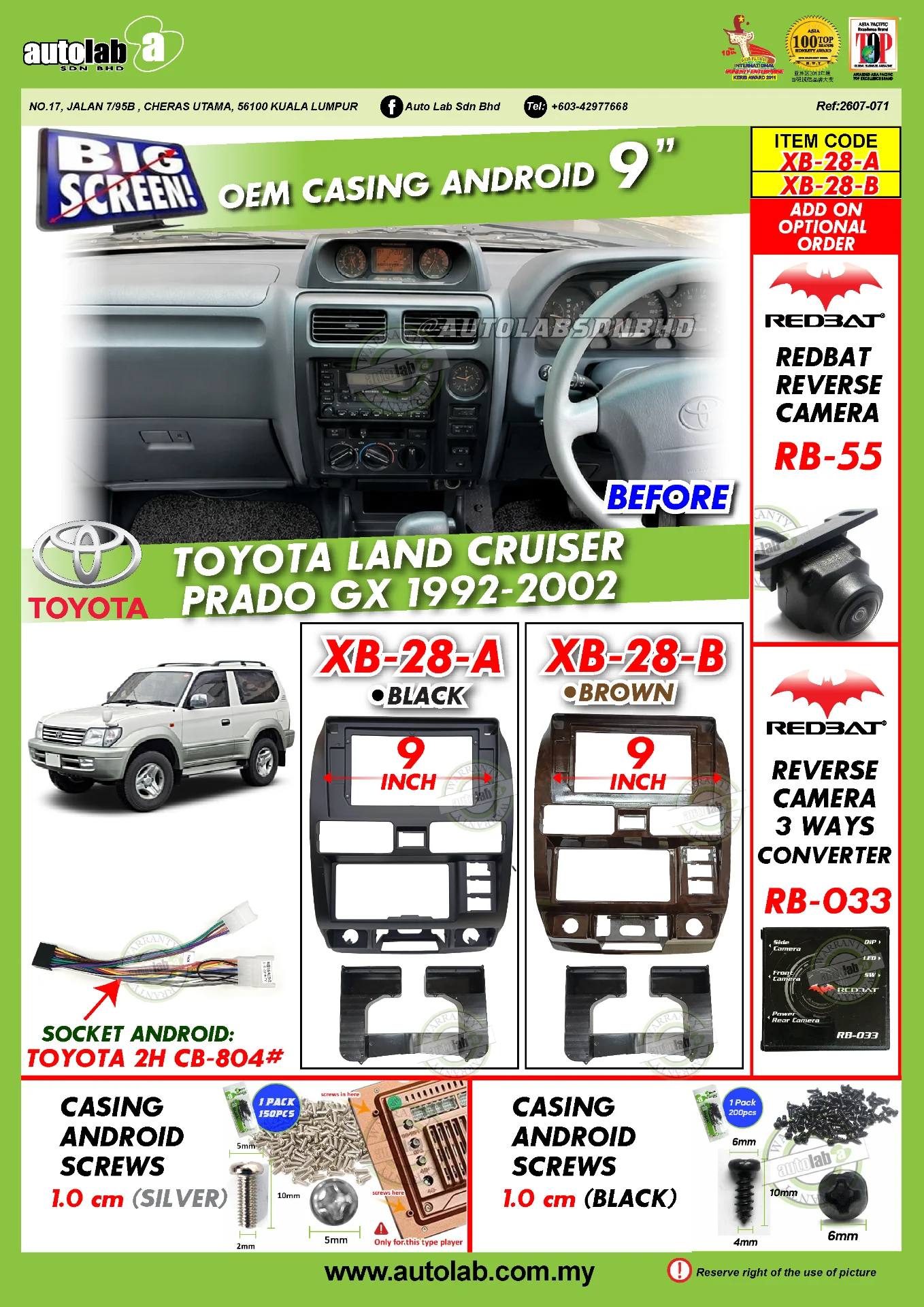 TOYOTA PRADO GX CASING 9" 1992-2002