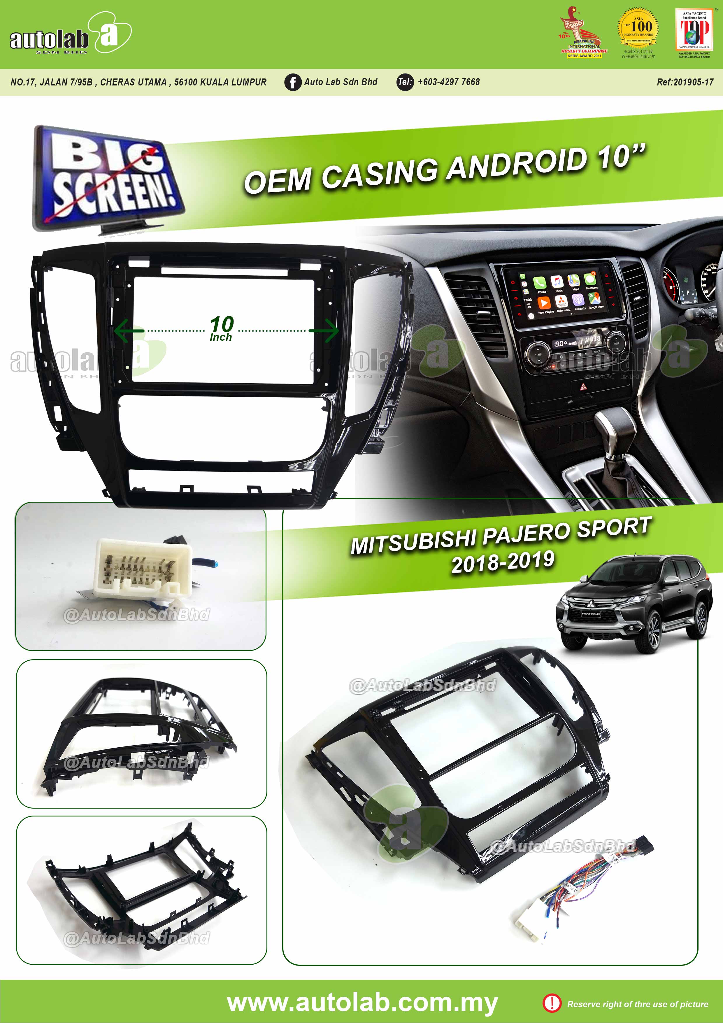 MITSUBISHI PAJERO SPORT CASING 9" 2018-2021