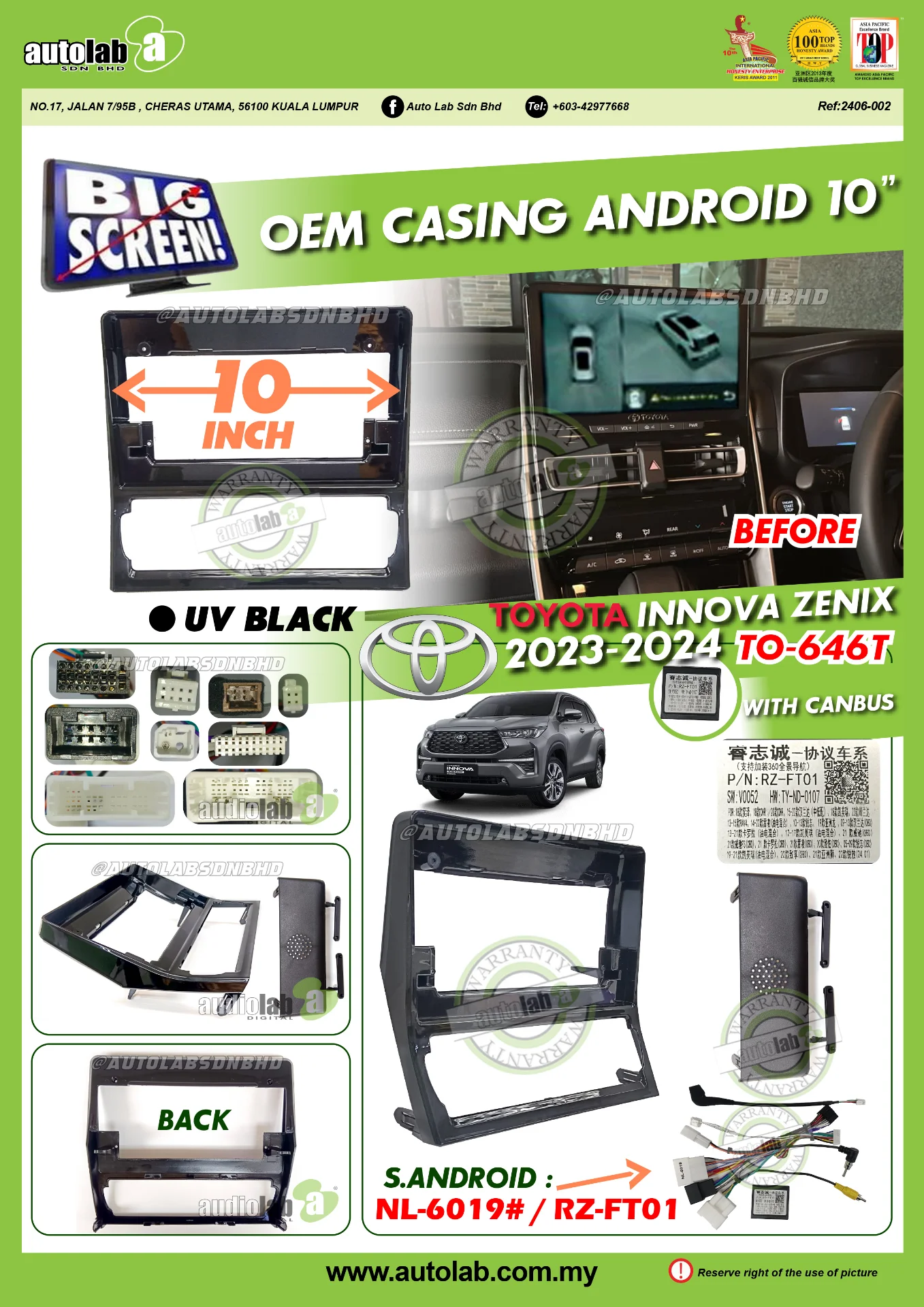 TOYOTA INNOVA ZENIX CASING 2023-2026