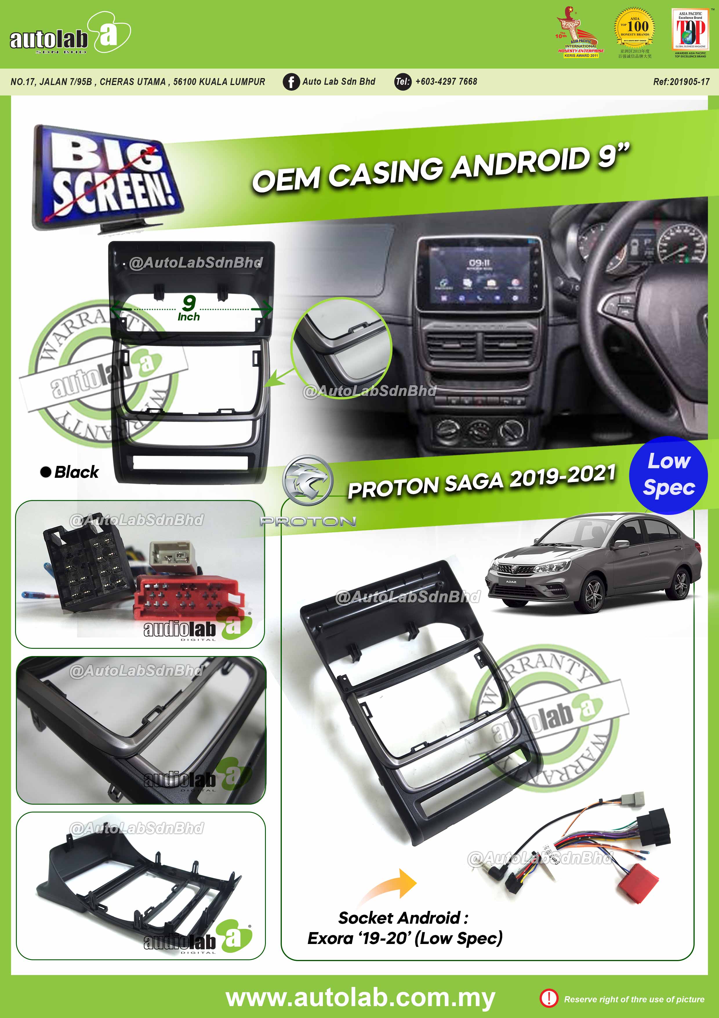 PROTON SAGA CASING 9" 2019-2021