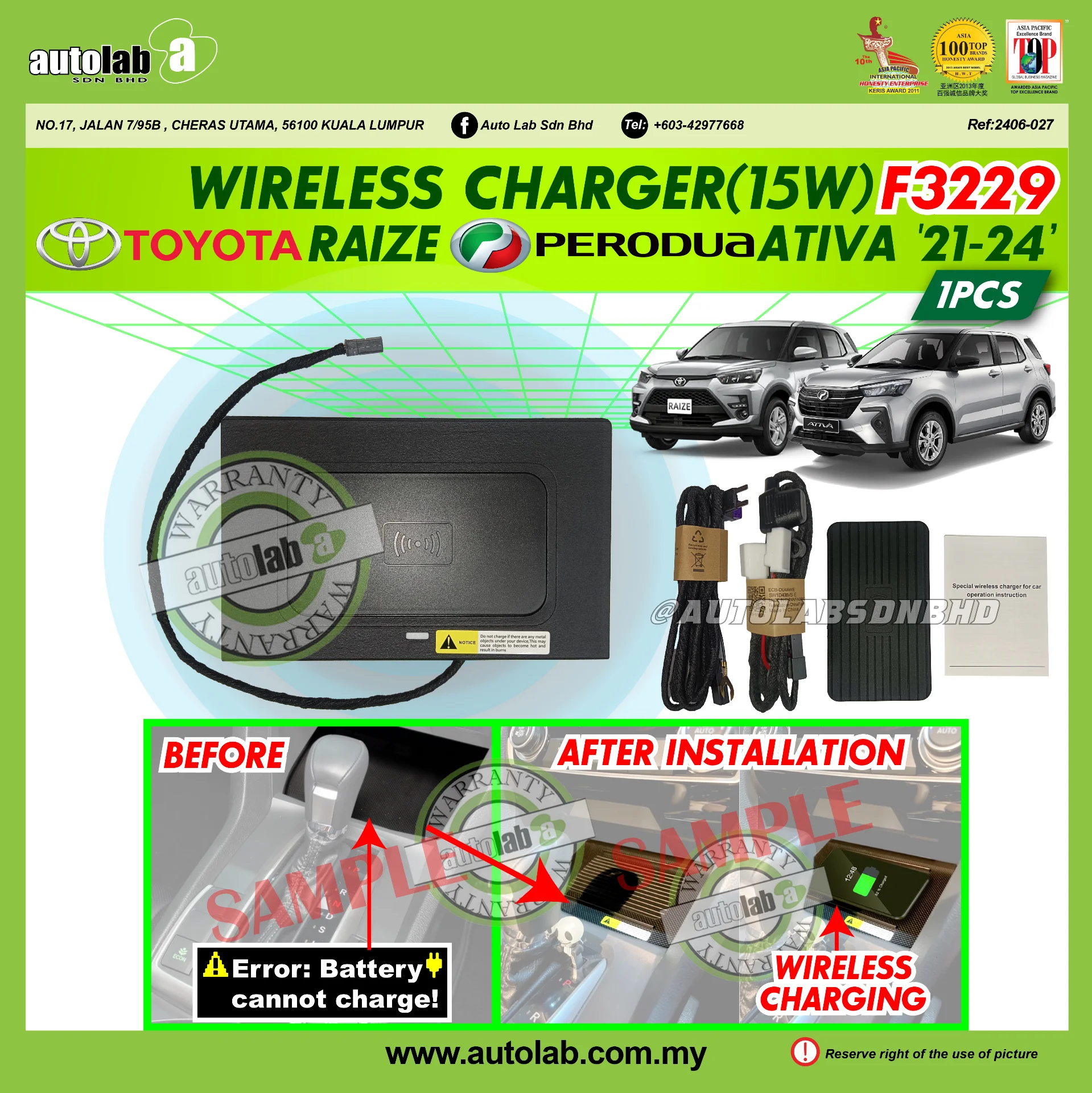 OEM WIRELESS CHARGER (15W) PERODUA