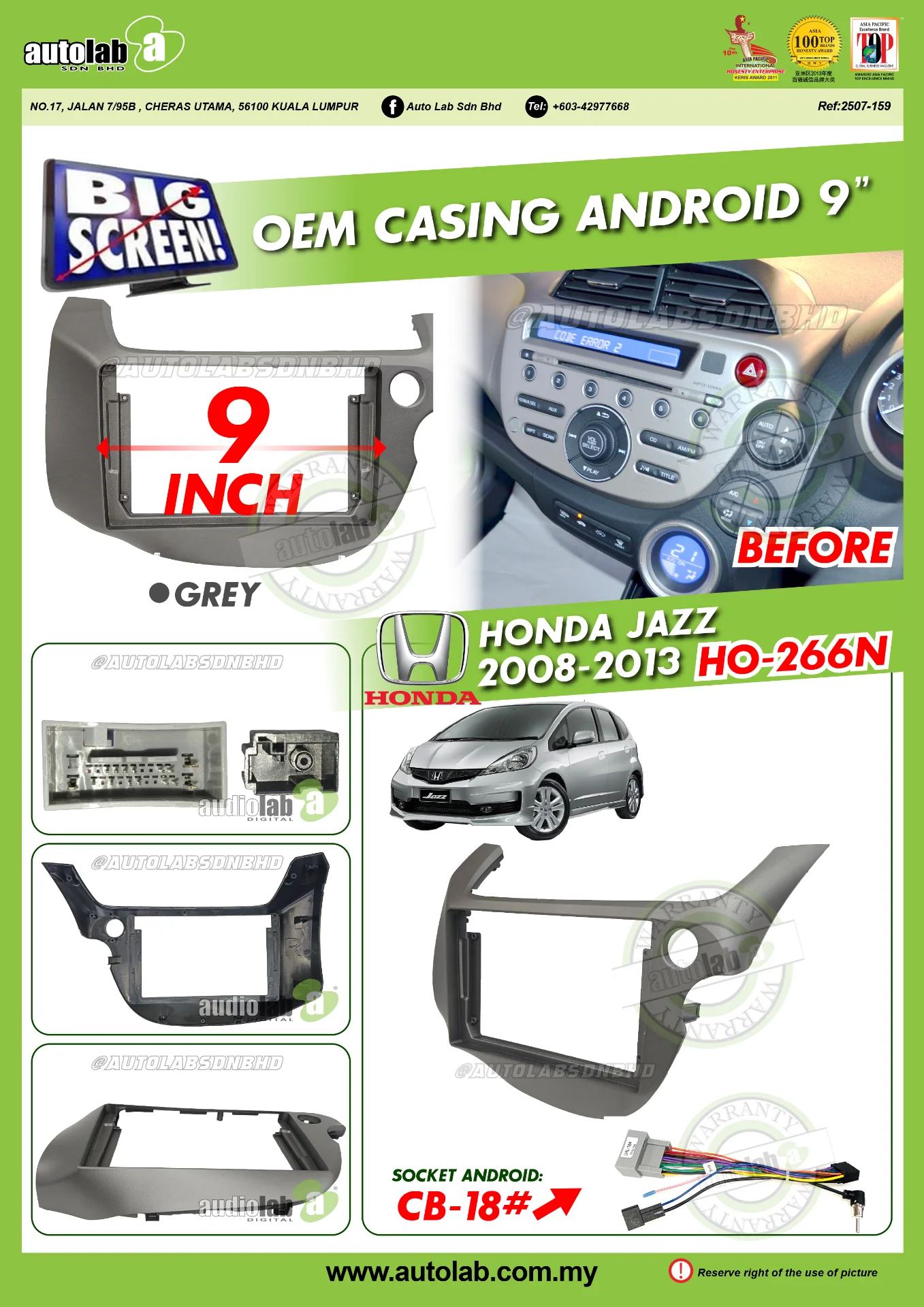 HONDA JAZZ CASING 2008-2013