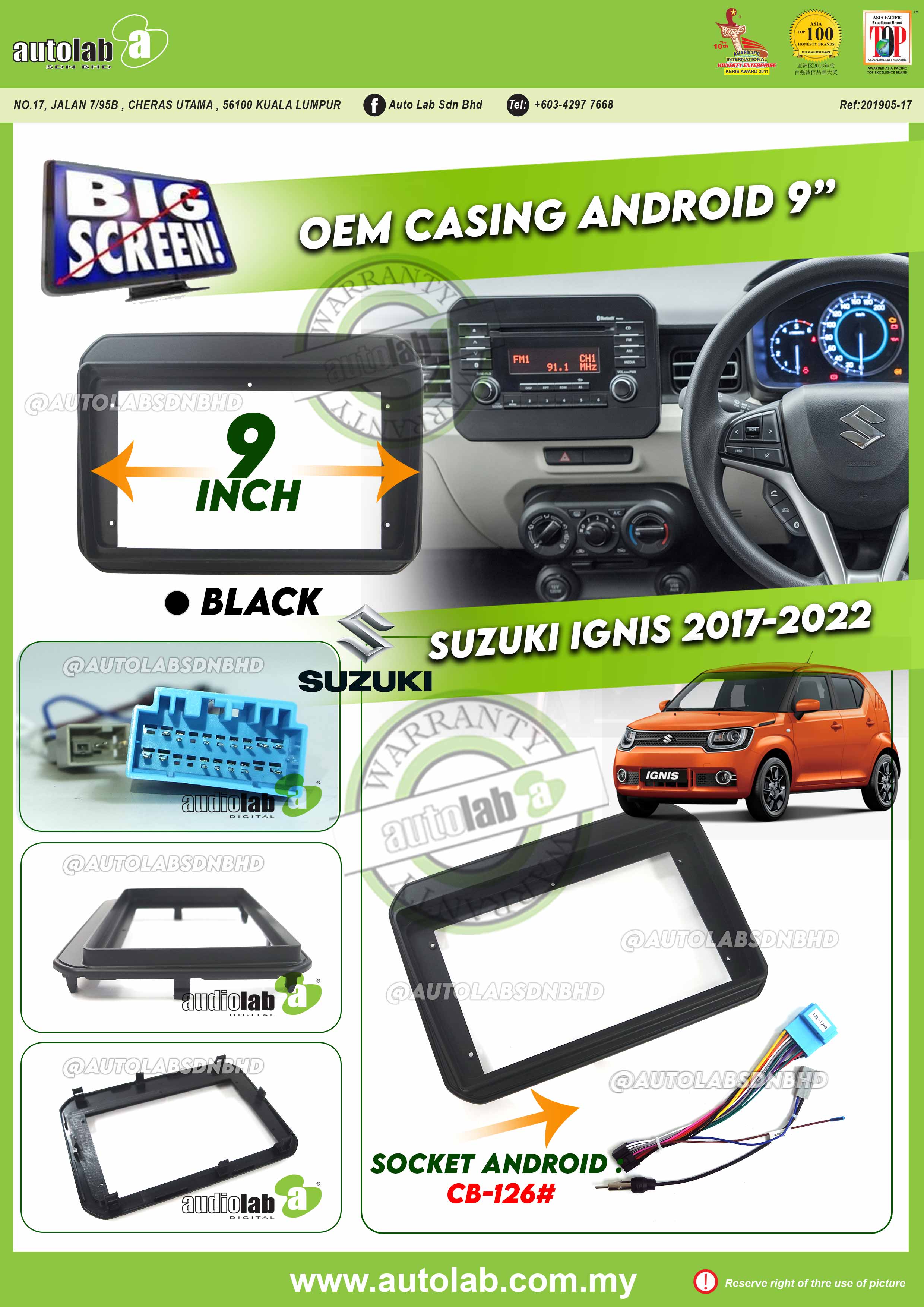 SUZUKI IGNIS CASING 9" 2017-2020