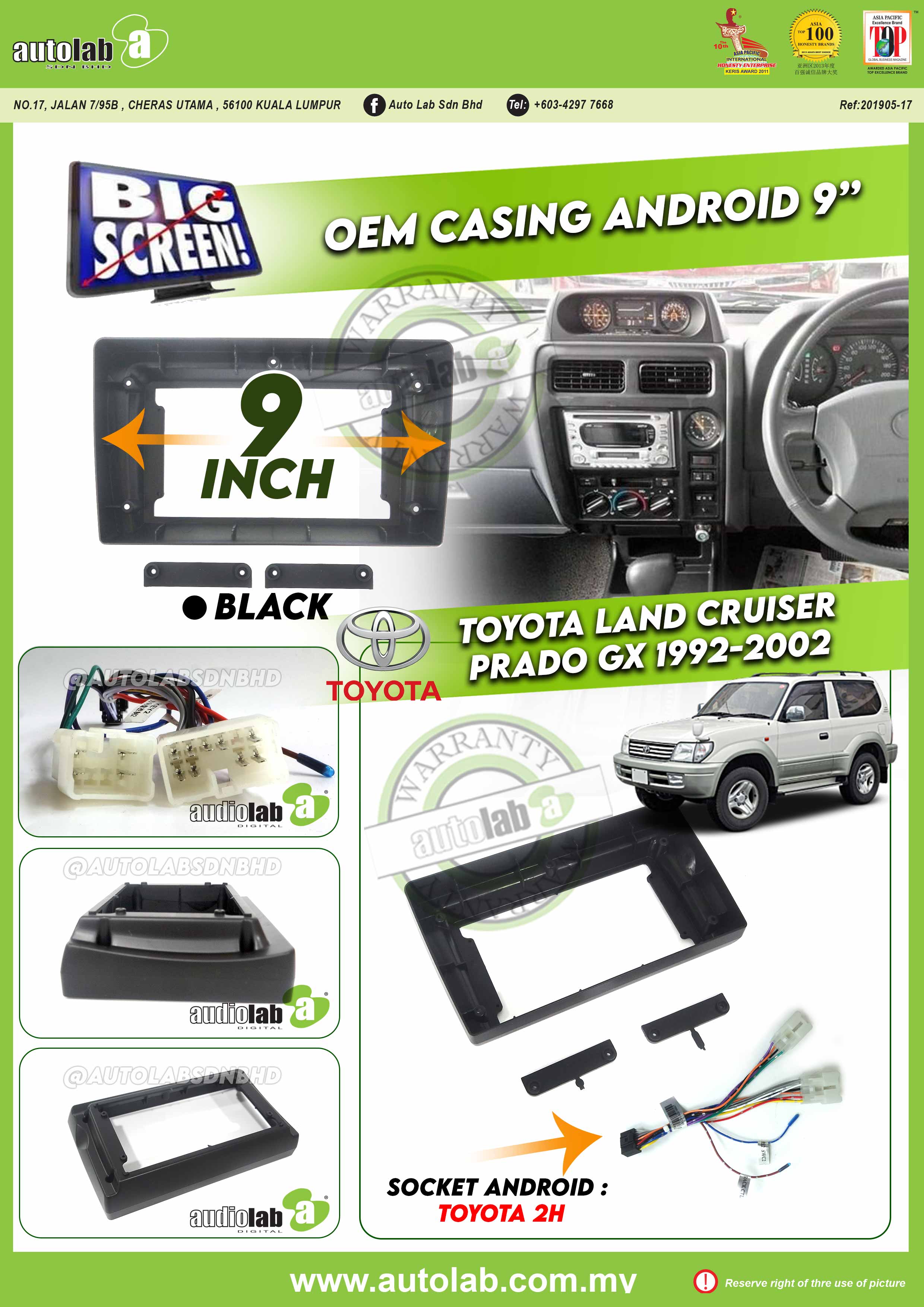TOYOTA PRADO GX CASING 9" 1992-2002