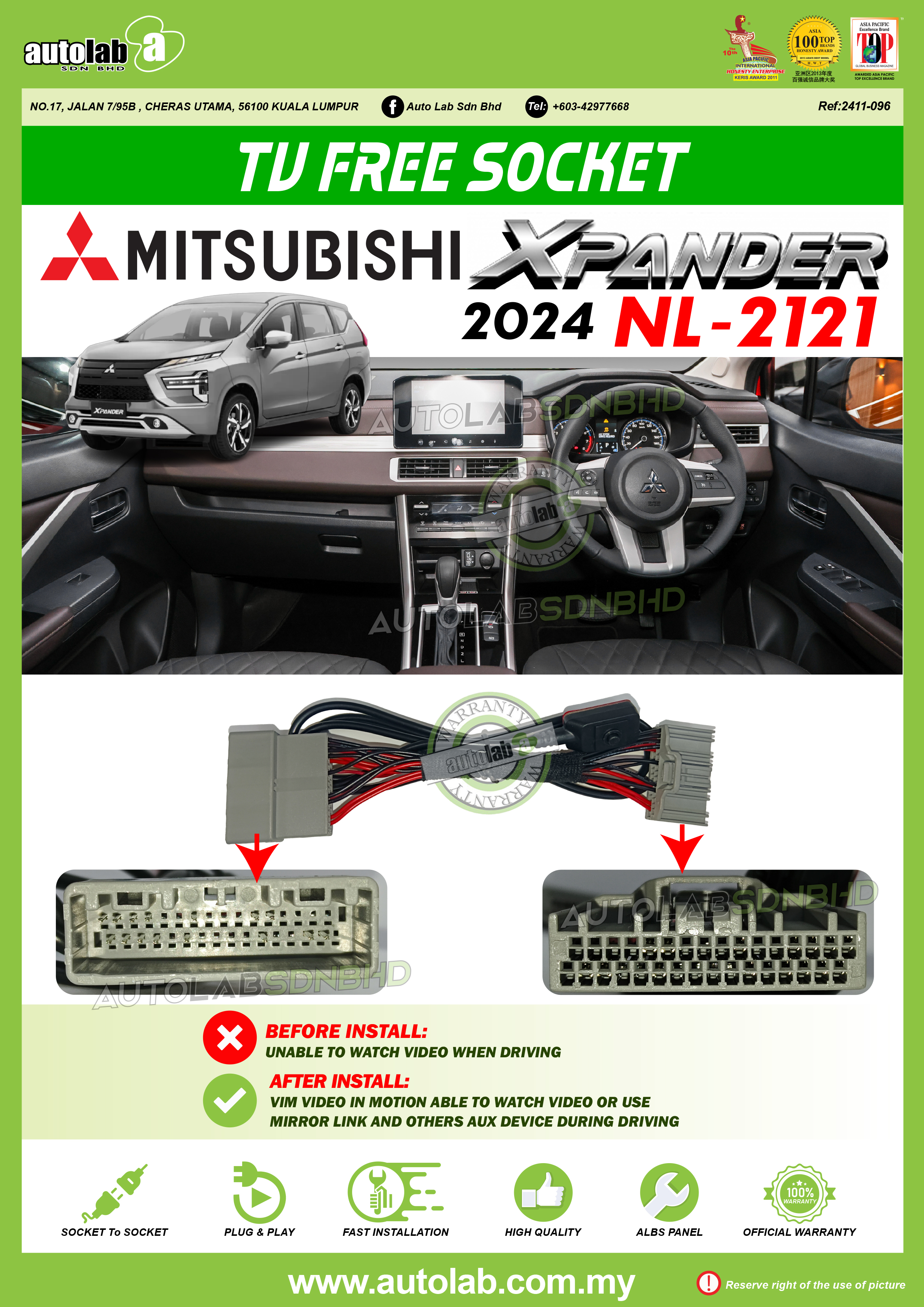 SOCKET TV FREE MITSUBISHI