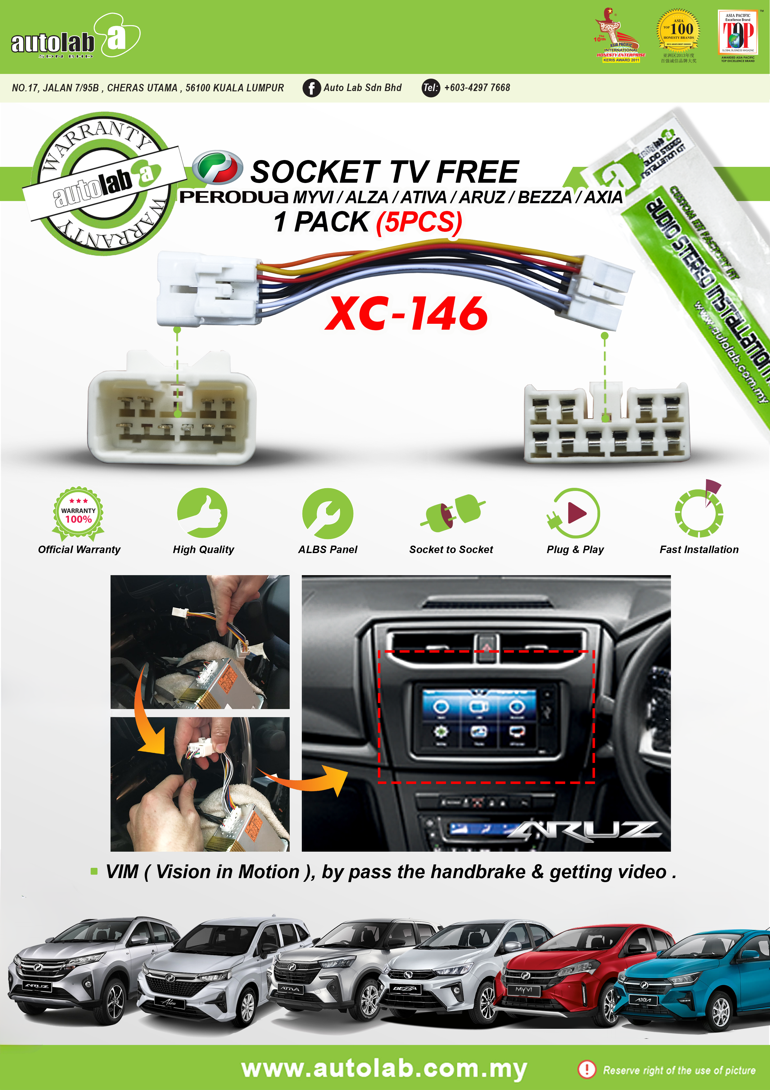SOCKET TV FREE PERODUA