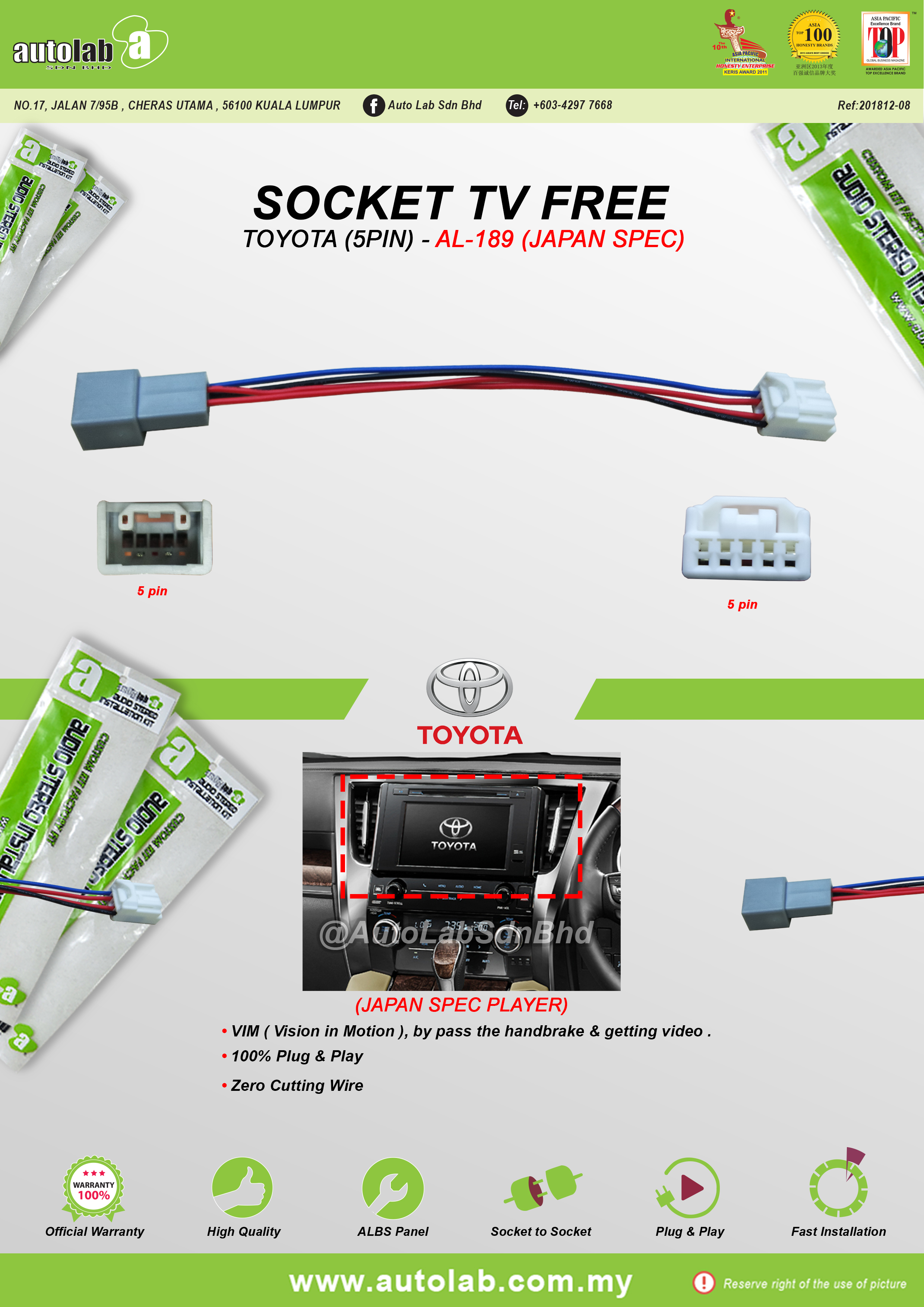 SOCKET TV FREE TOYOTA