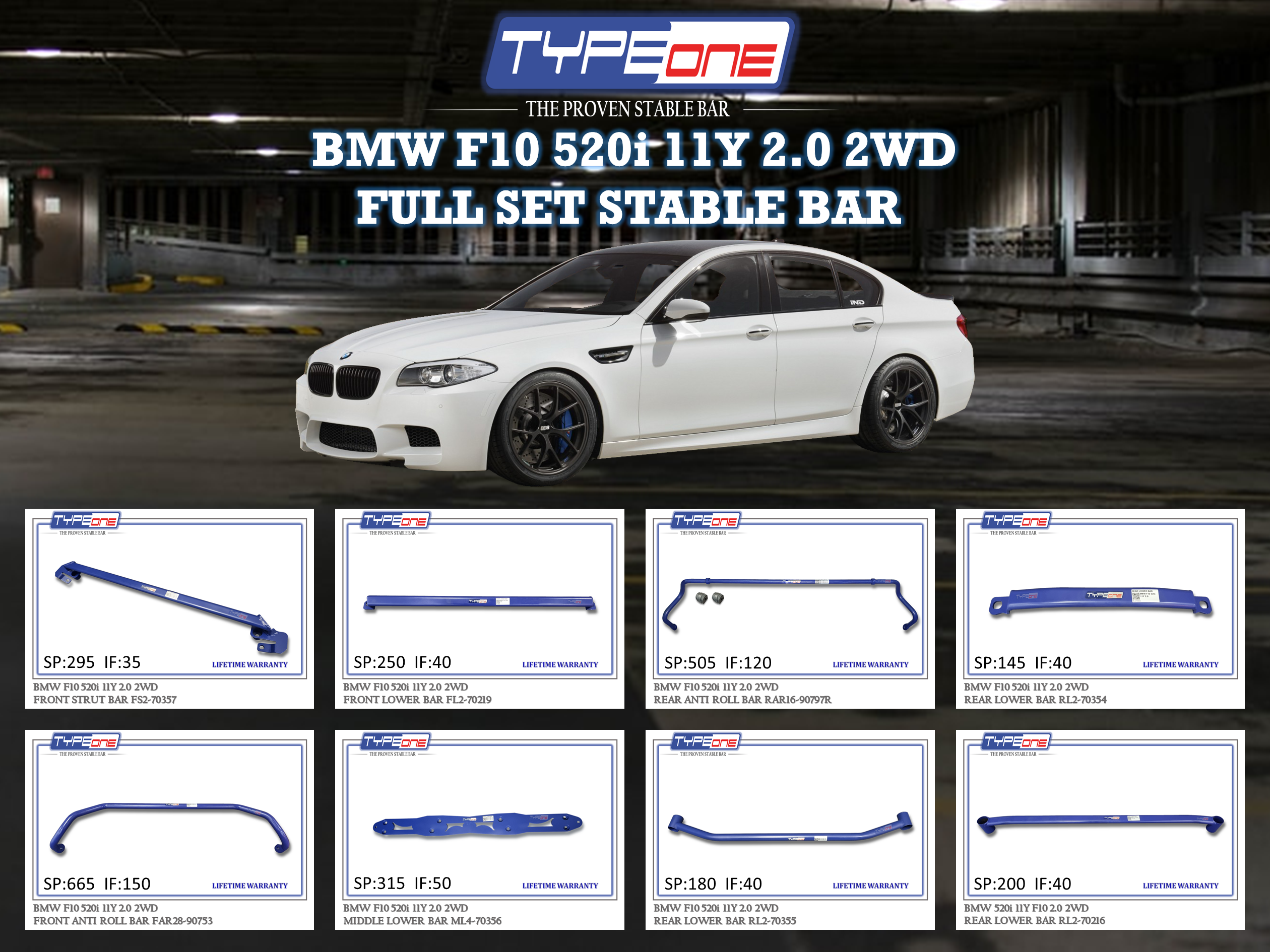 (TYPEONE) BMW F10 520i 11Y 2.0 2WD